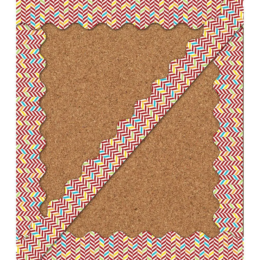 Hipster Herringbone Scalloped Borders