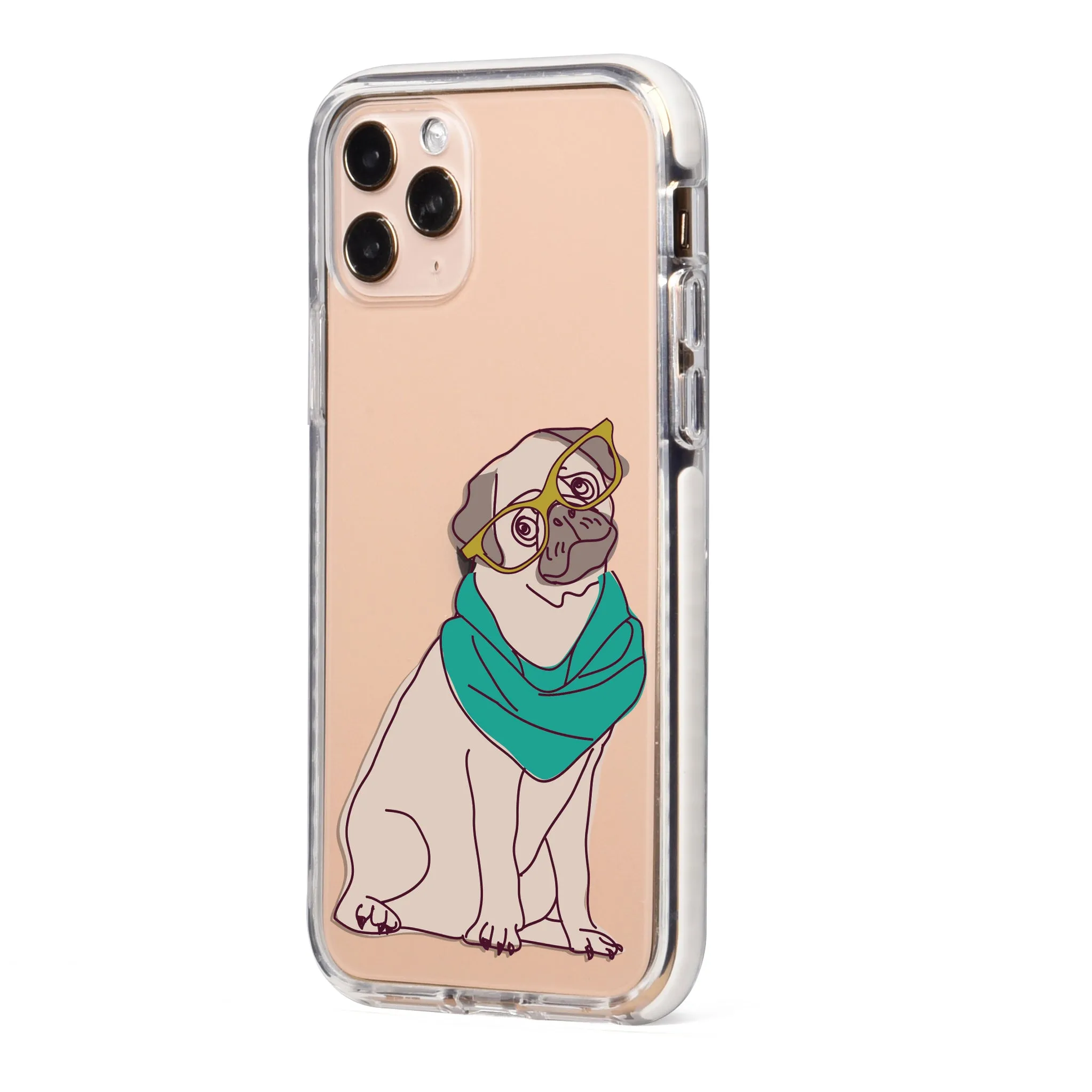 Hipster Pug Impact iPhone Case