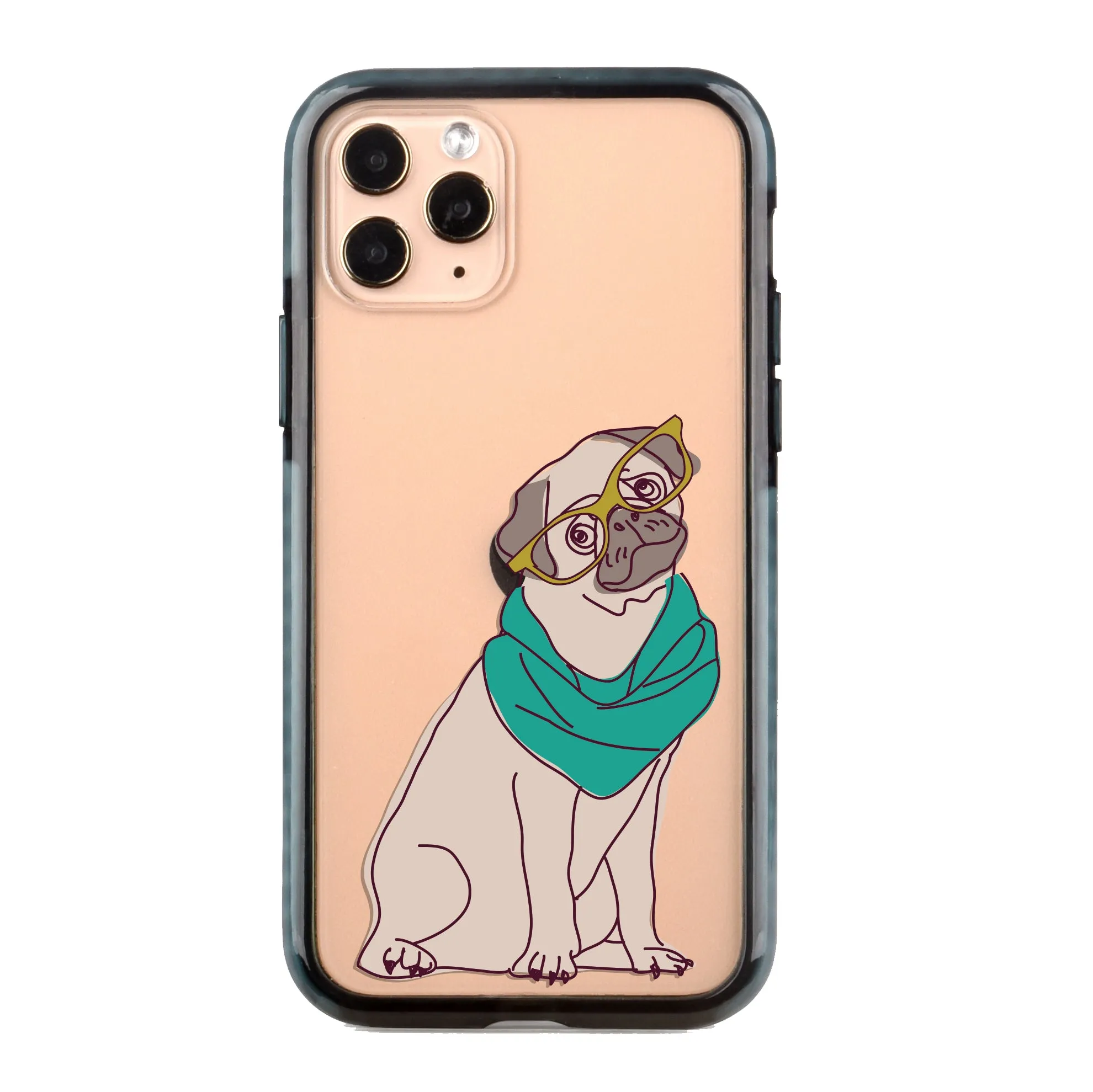 Hipster Pug Impact iPhone Case