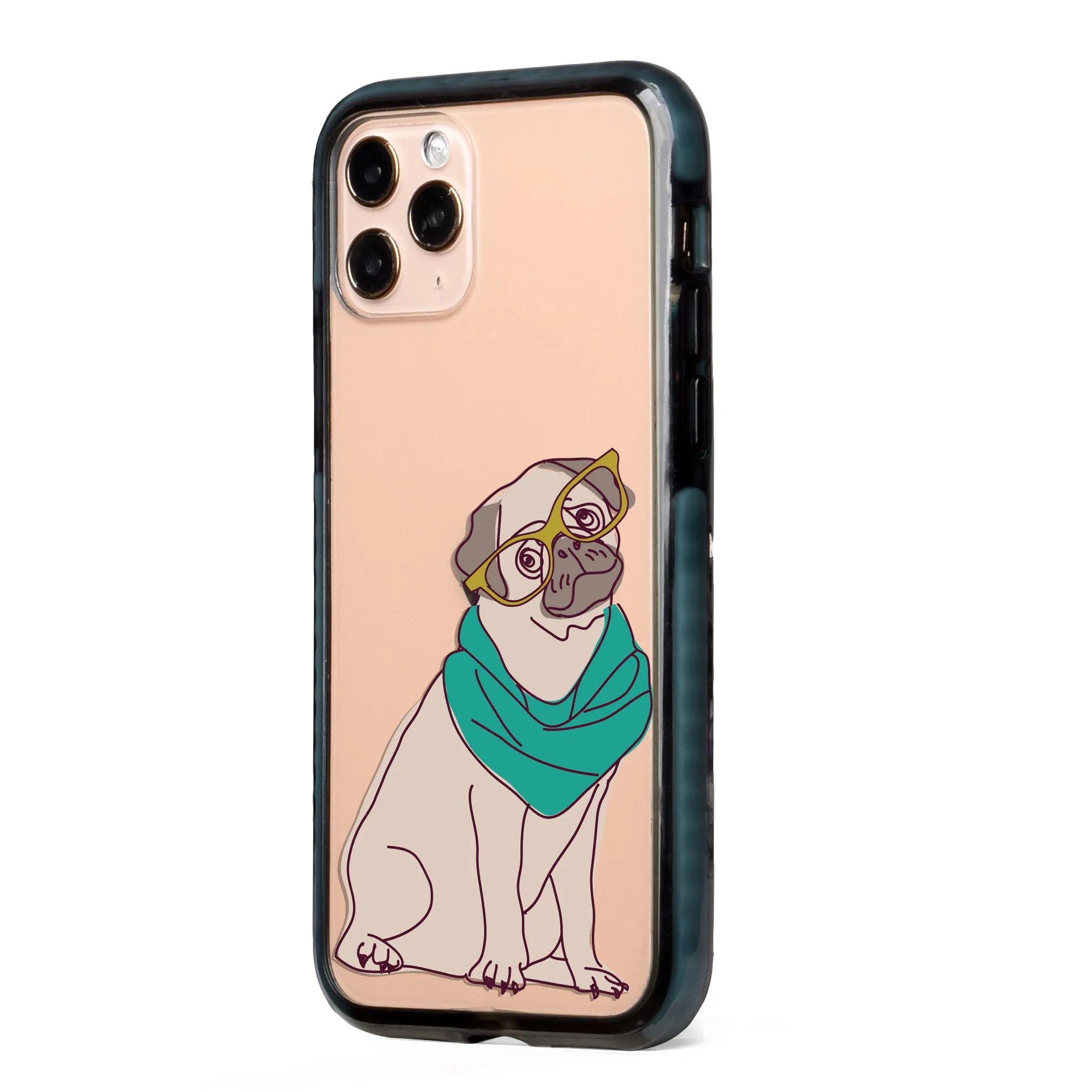 Hipster Pug Impact iPhone Case