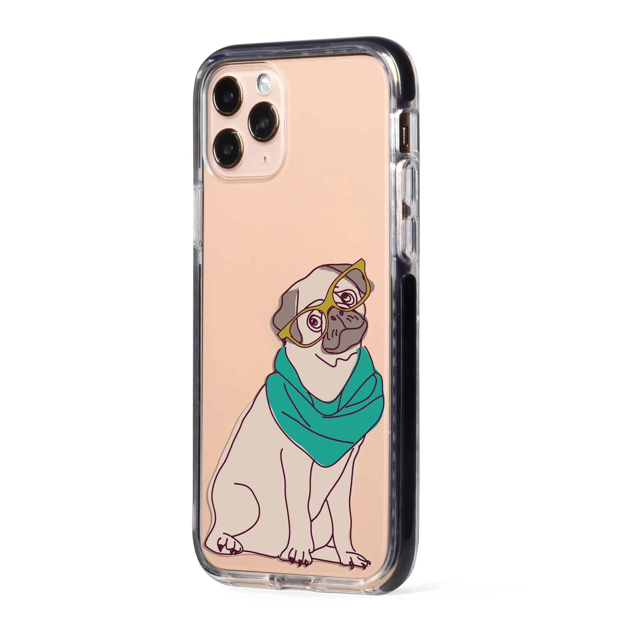 Hipster Pug Impact iPhone Case