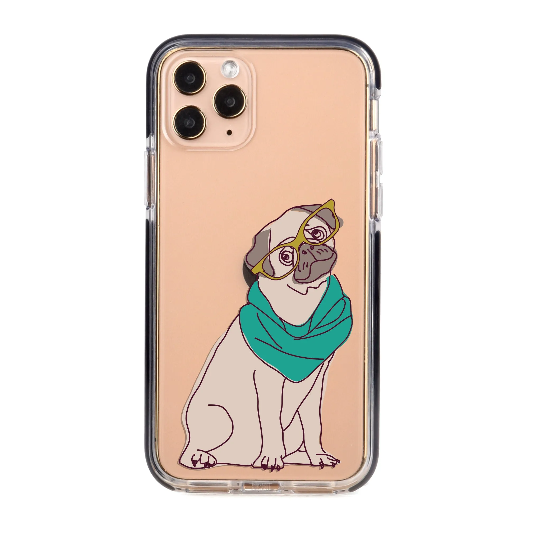 Hipster Pug Impact iPhone Case