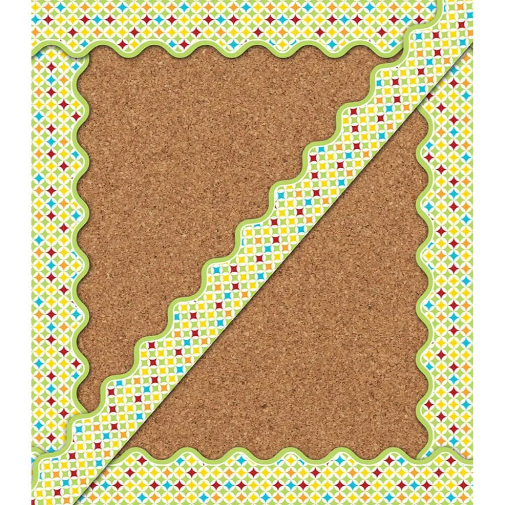 Hipster Stardust Scalloped Borders