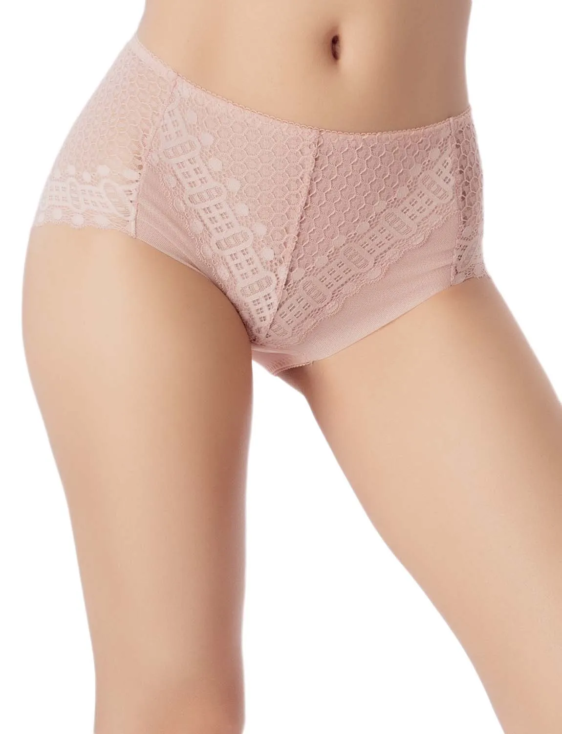 iB-iP Women's See-through Ladies Briefs Hipster Panties Eyelet Lace Knickers