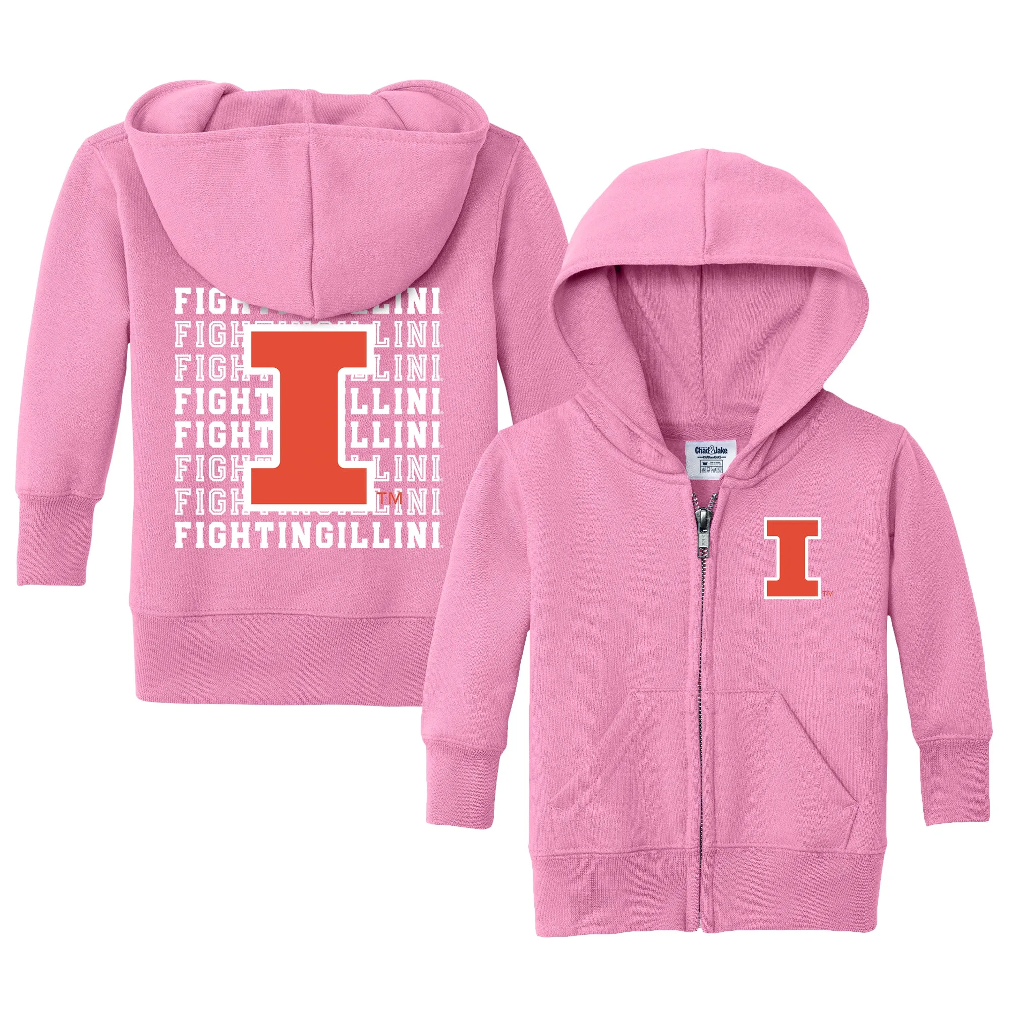 Illinois Fighting Illini Retro Infant Full-Zip Sweatshirt