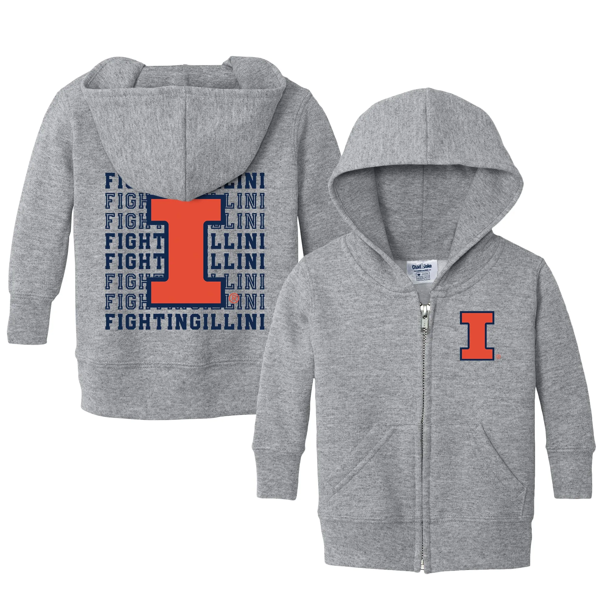 Illinois Fighting Illini Retro Infant Full-Zip Sweatshirt