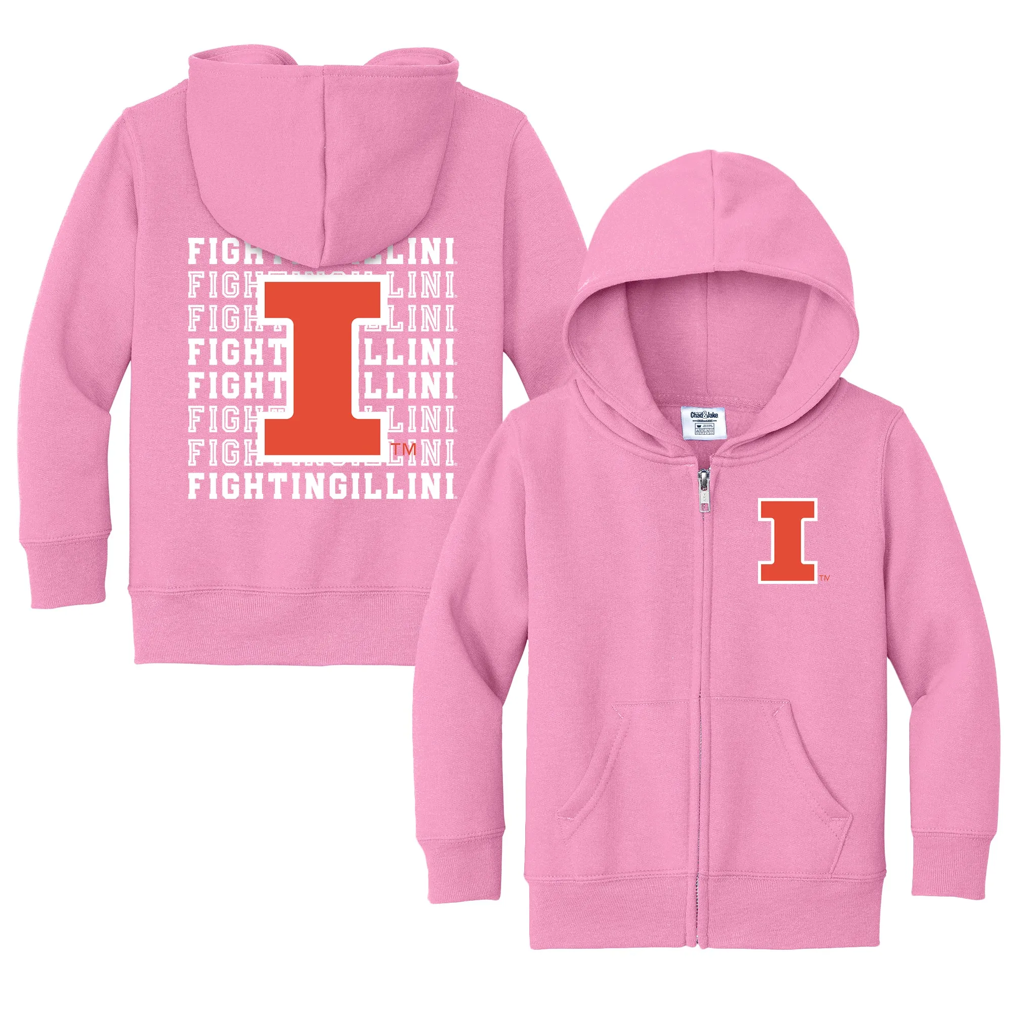 Illinois Fighting Illini Retro Toddler Full-Zip Sweatshirt