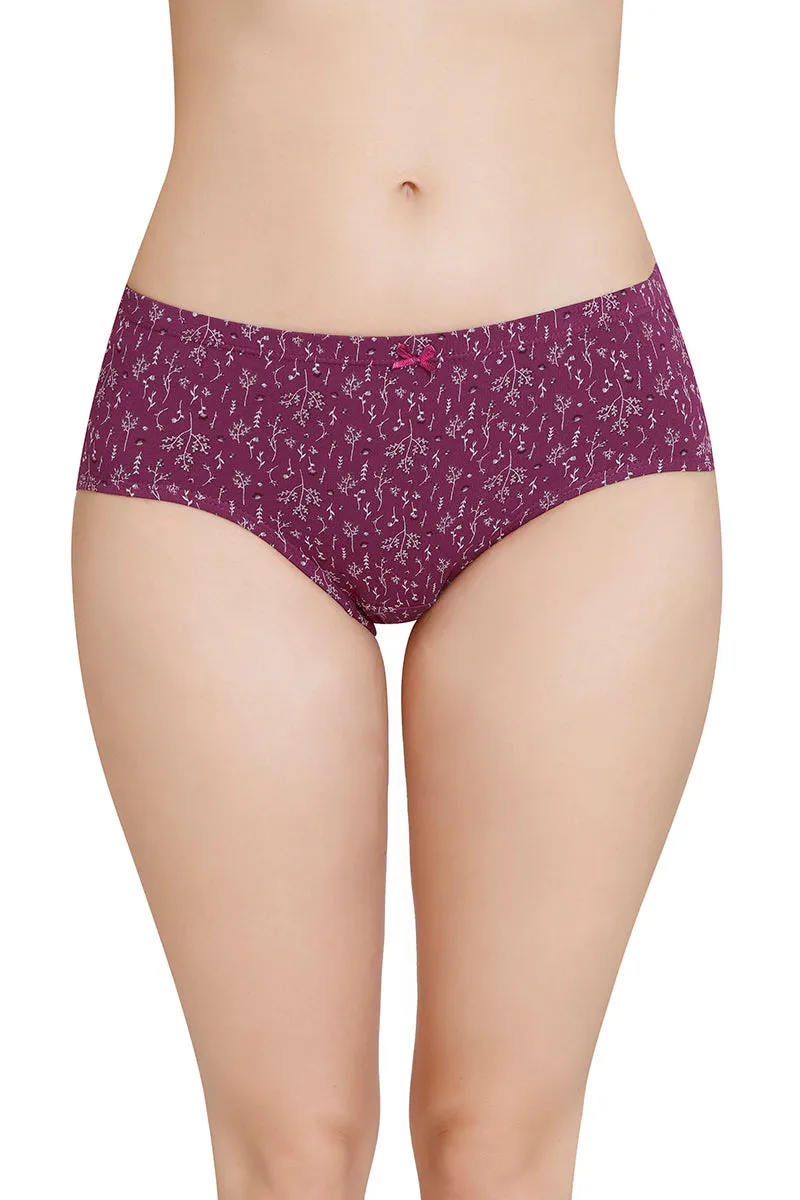 Inner Elastic Printed Mid Rise Hipster Panty (Pack of 3)