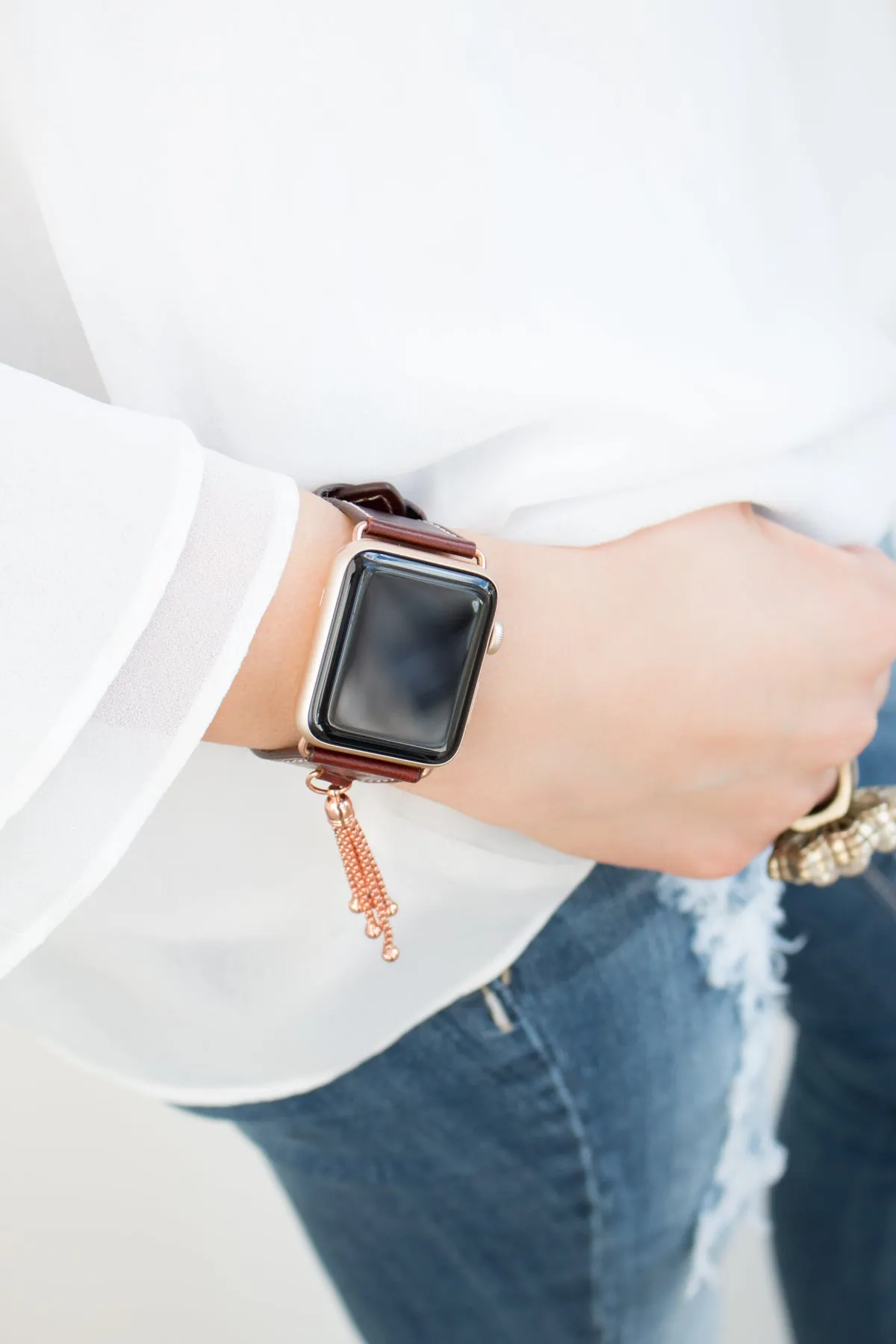 Izzy Leather Tassel Apple Watch Band