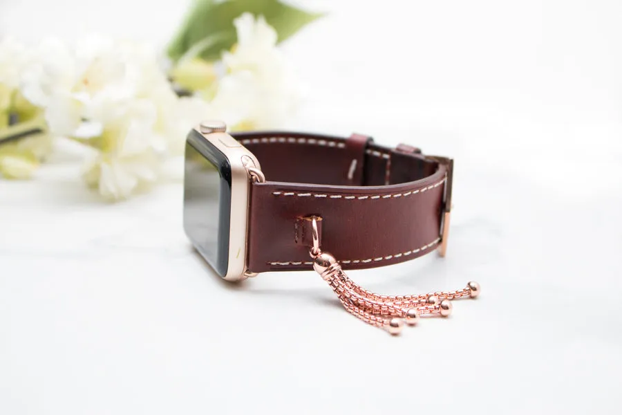 Izzy Leather Tassel Apple Watch Band