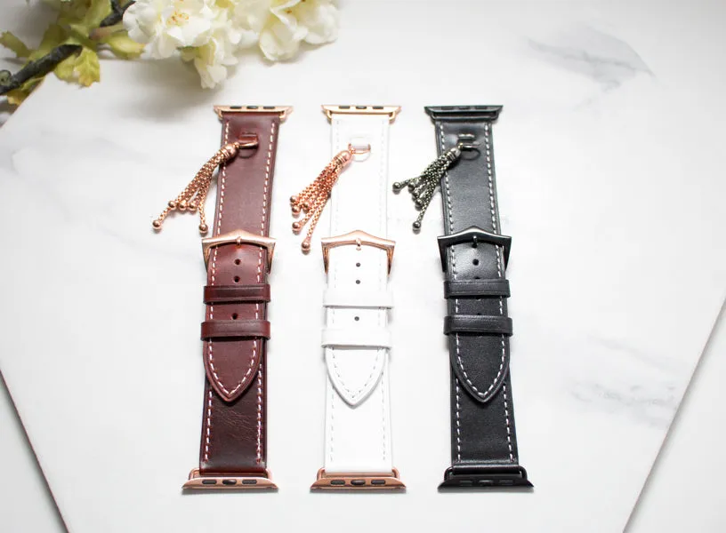 Izzy Leather Tassel Apple Watch Band