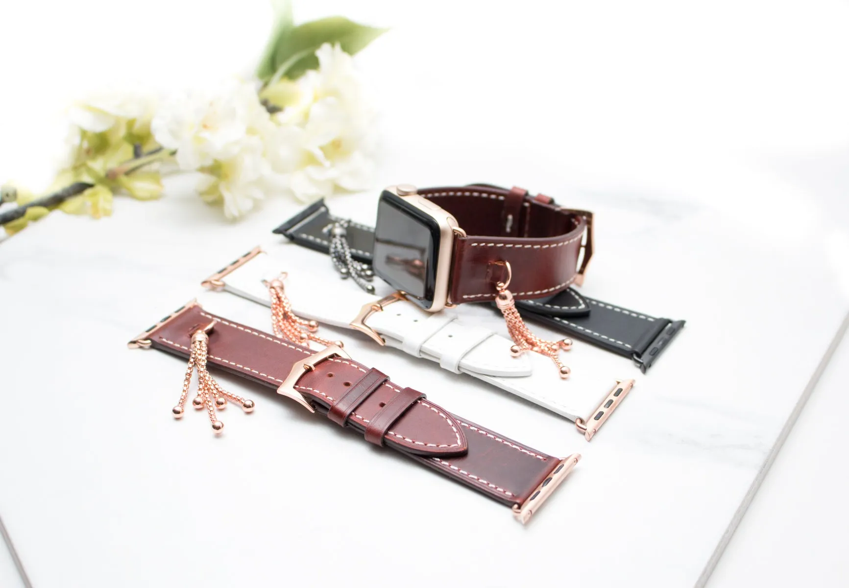 Izzy Leather Tassel Apple Watch Band