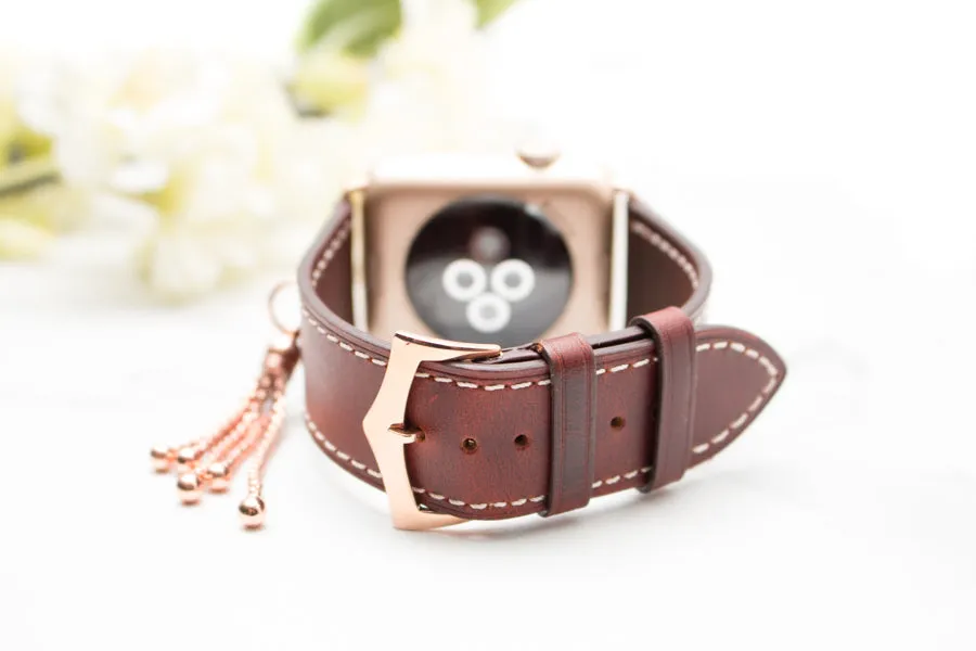 Izzy Leather Tassel Apple Watch Band