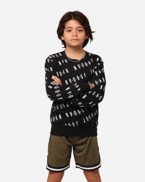 Jordan Kids' Essential AOP Crewneck Black