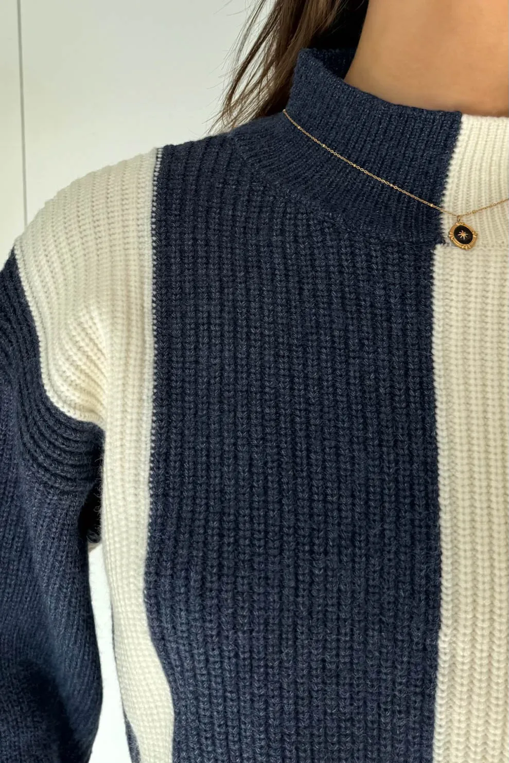 Juno Sweater in Blue/White