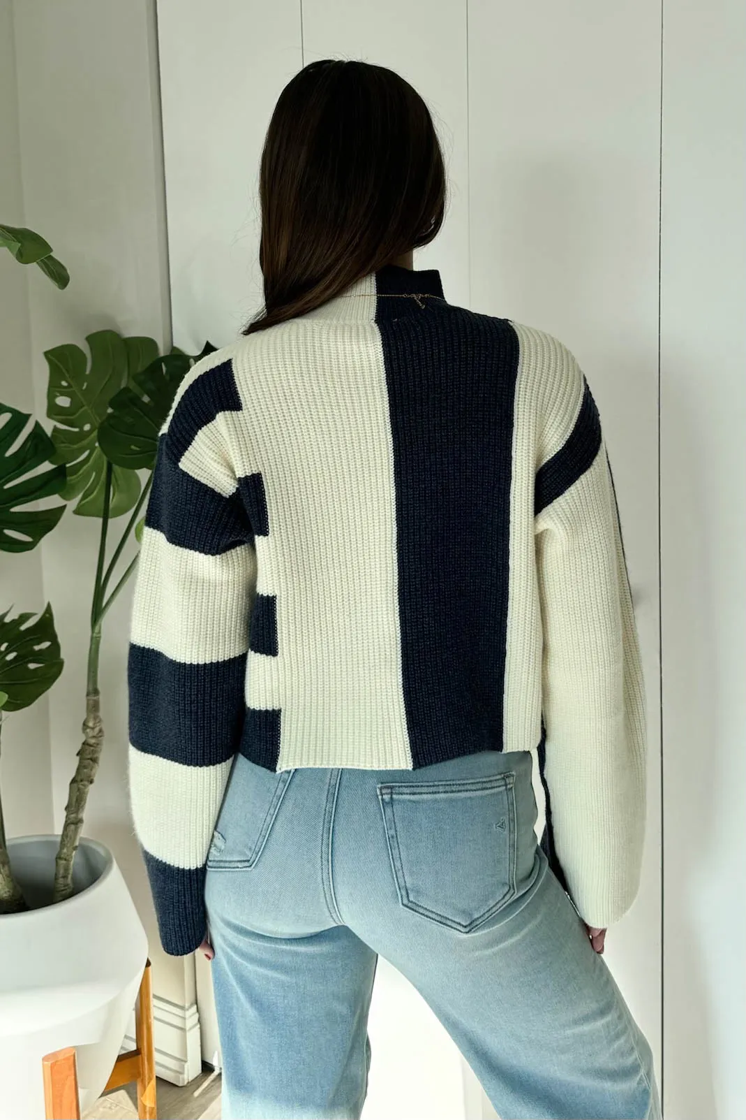 Juno Sweater in Blue/White