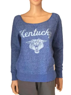 Kentucky Wildcats WOMENS Blue Lightweight Scoop Neck Pullover Sweatshirt (M)