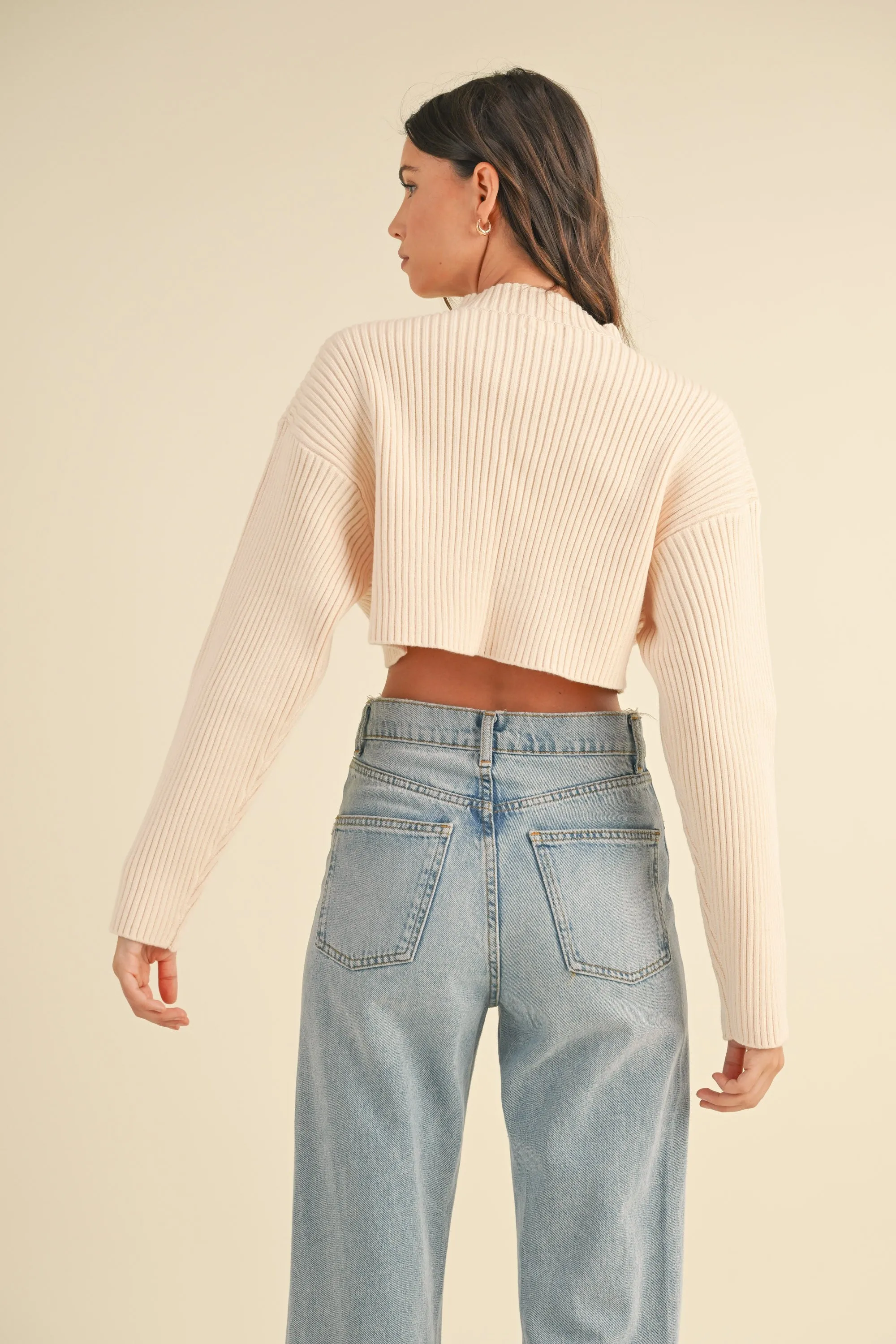 Kimberly Ribbed Crop Sweater