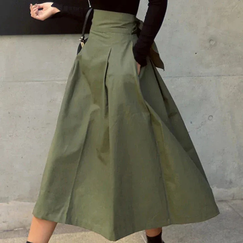 Korean Fashion Bow Slim Long Skirt