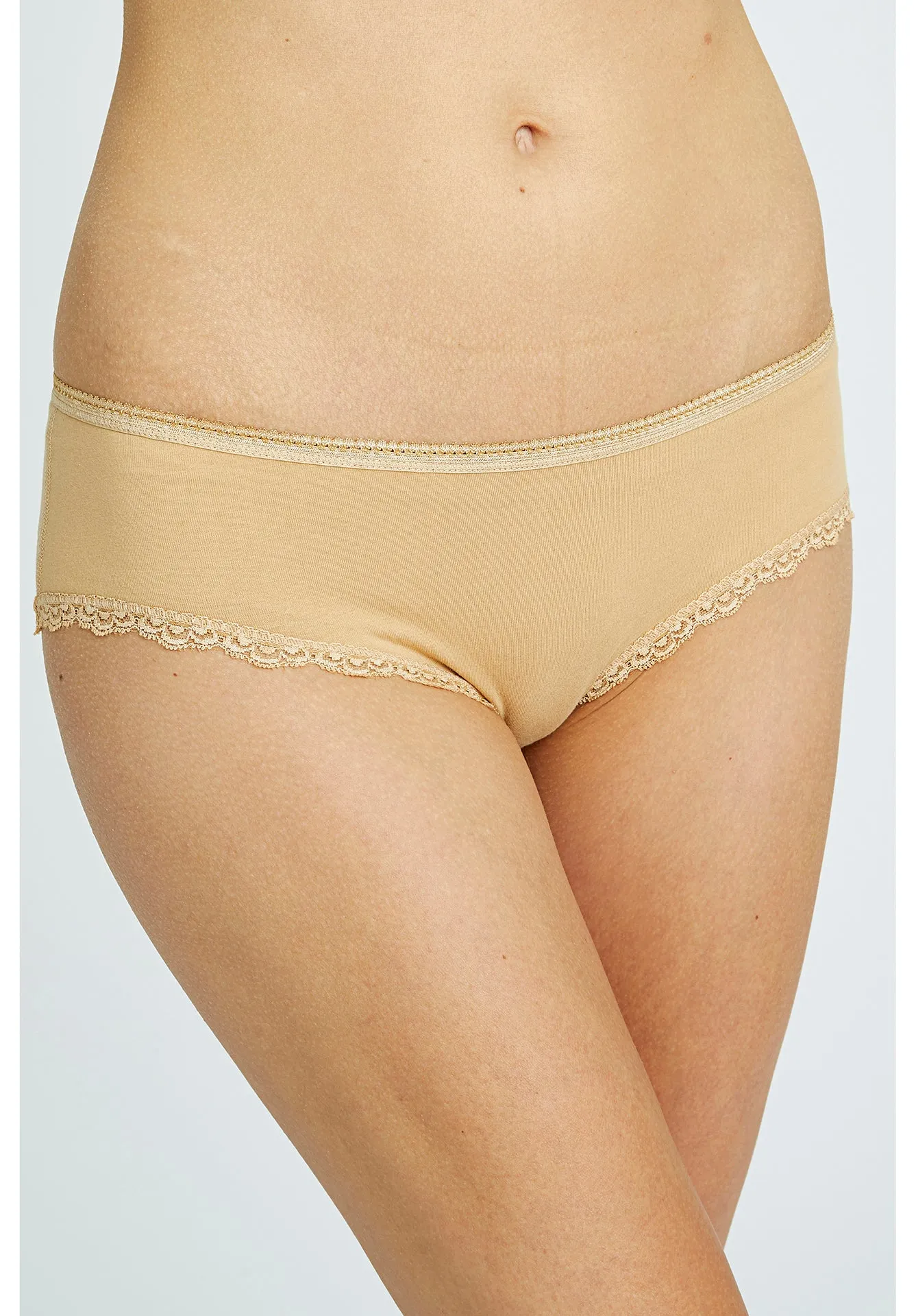 Lace Hipster - Almond