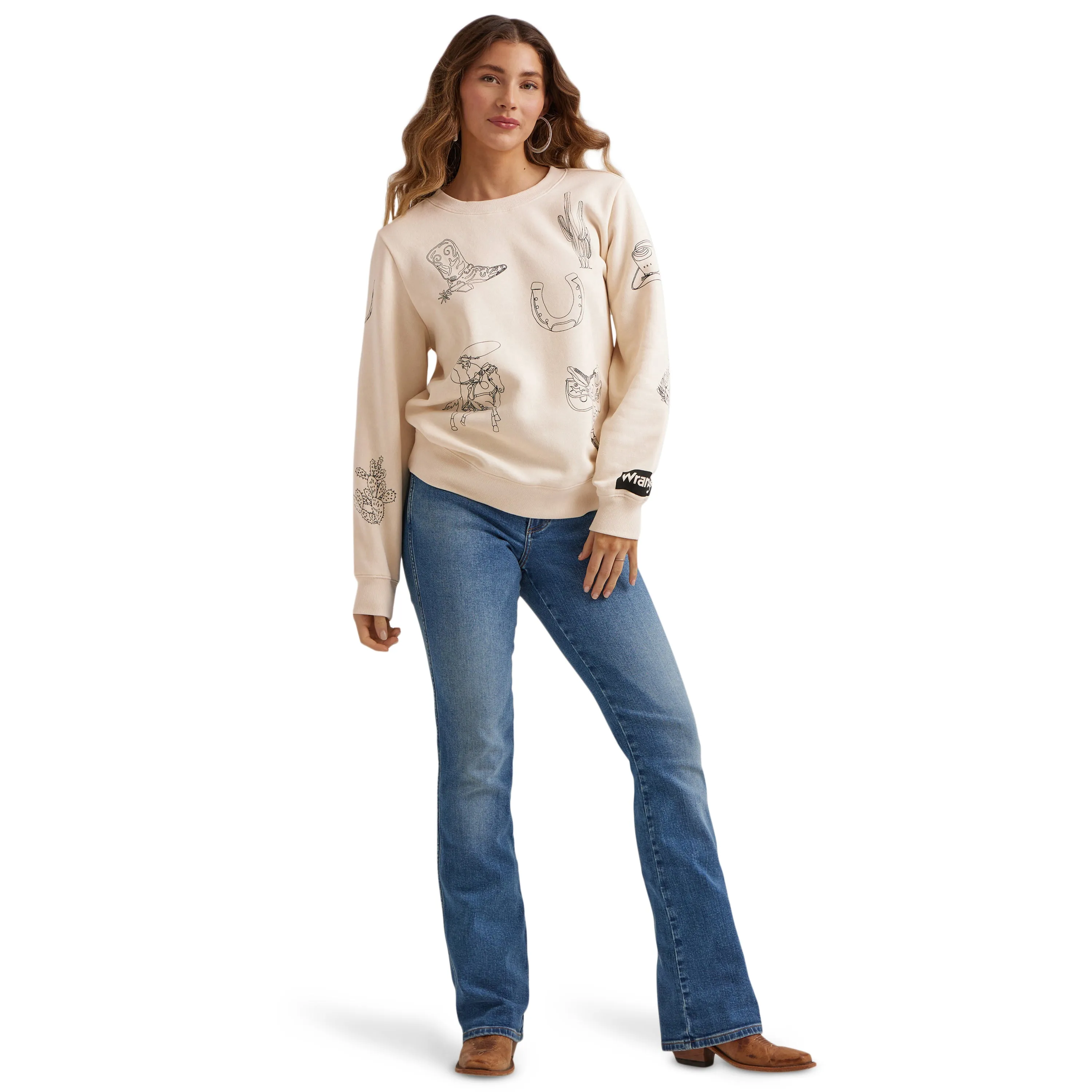 Ladies Wrangler Retro Punchy Sweatshirt - 112344710