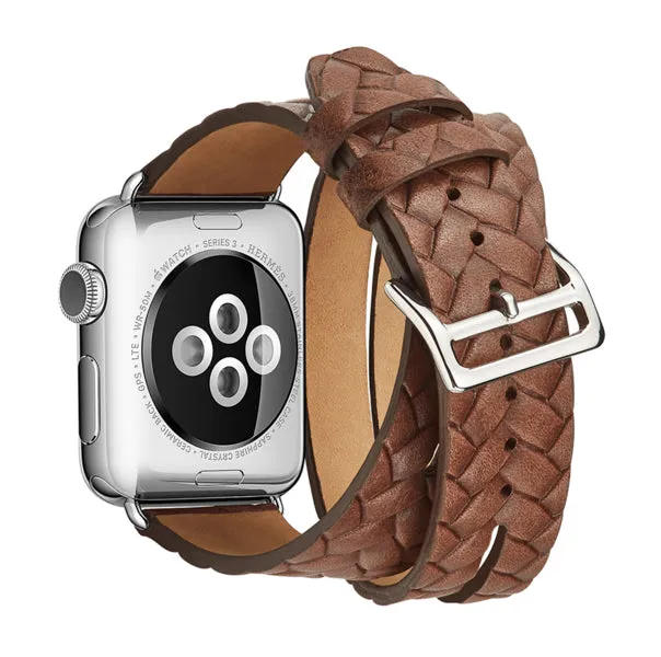 Leather Braided Wrap Apple Watch Bands