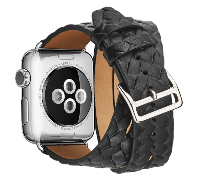 Leather Braided Wrap Apple Watch Bands