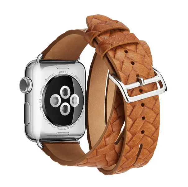 Leather Braided Wrap Apple Watch Bands