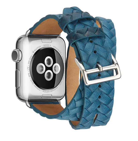 Leather Braided Wrap Apple Watch Bands