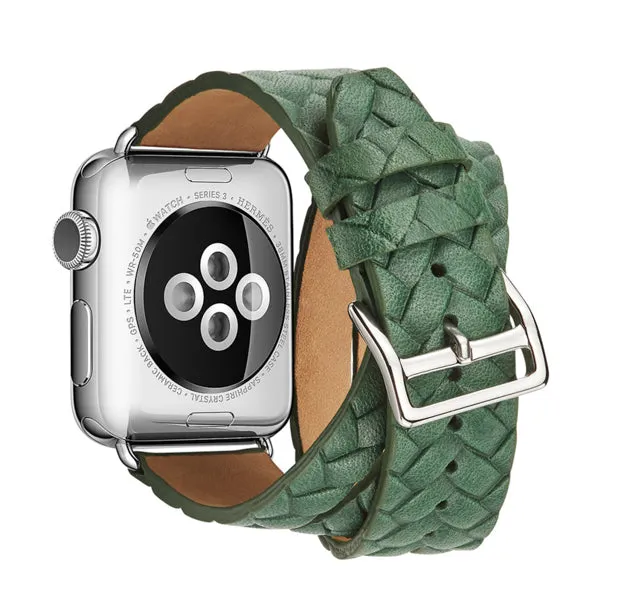 Leather Braided Wrap Apple Watch Bands