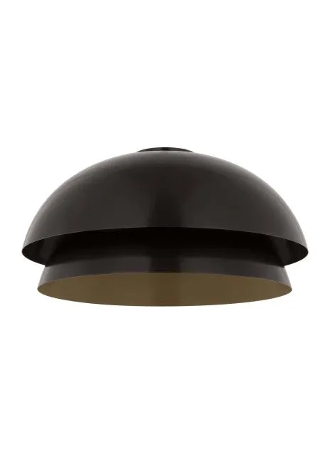 LED Flushmount in Dark Bronze Finish by Visual Comfort Modern