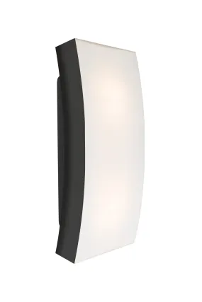 LED Outdoor Wall Sconce from the Billow Collection in Black Finish by Besa