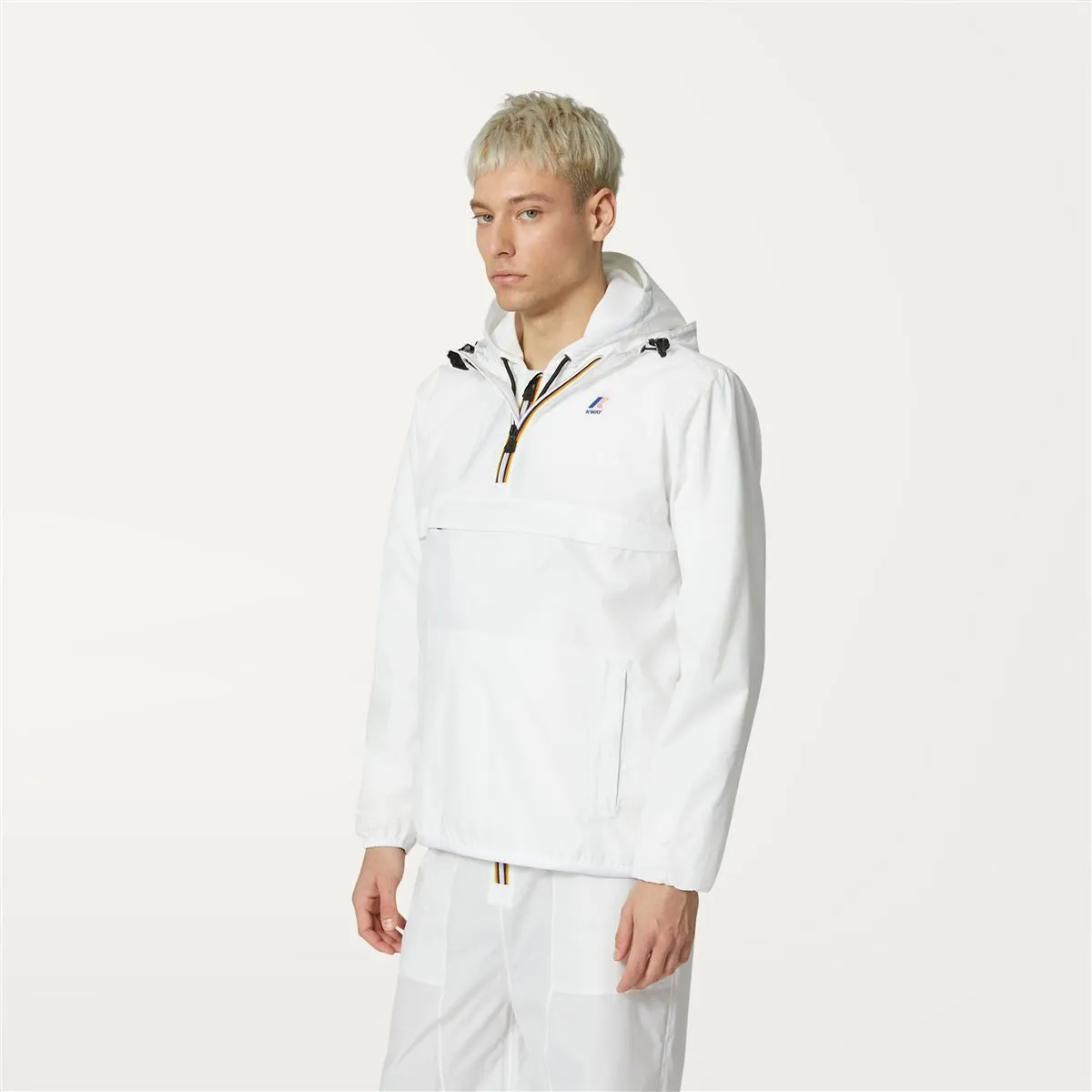 Leon - Packable Quarter Zip Rain Jacket in White