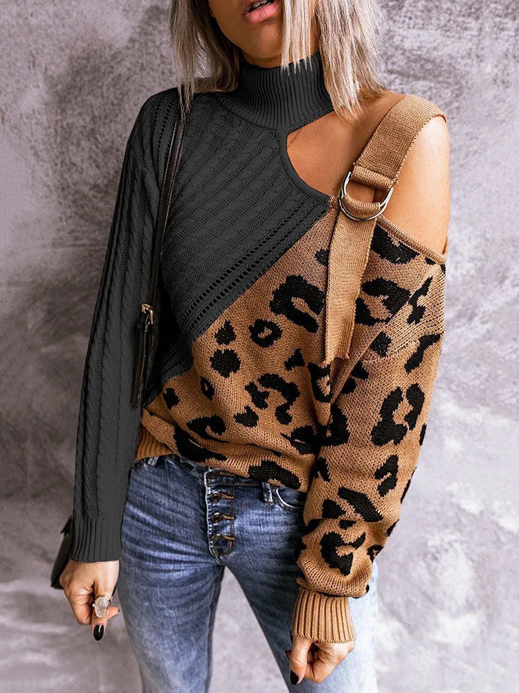 Leopard Print Graceful Crop Hoodie