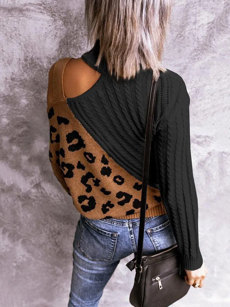 Leopard Print Graceful Crop Hoodie