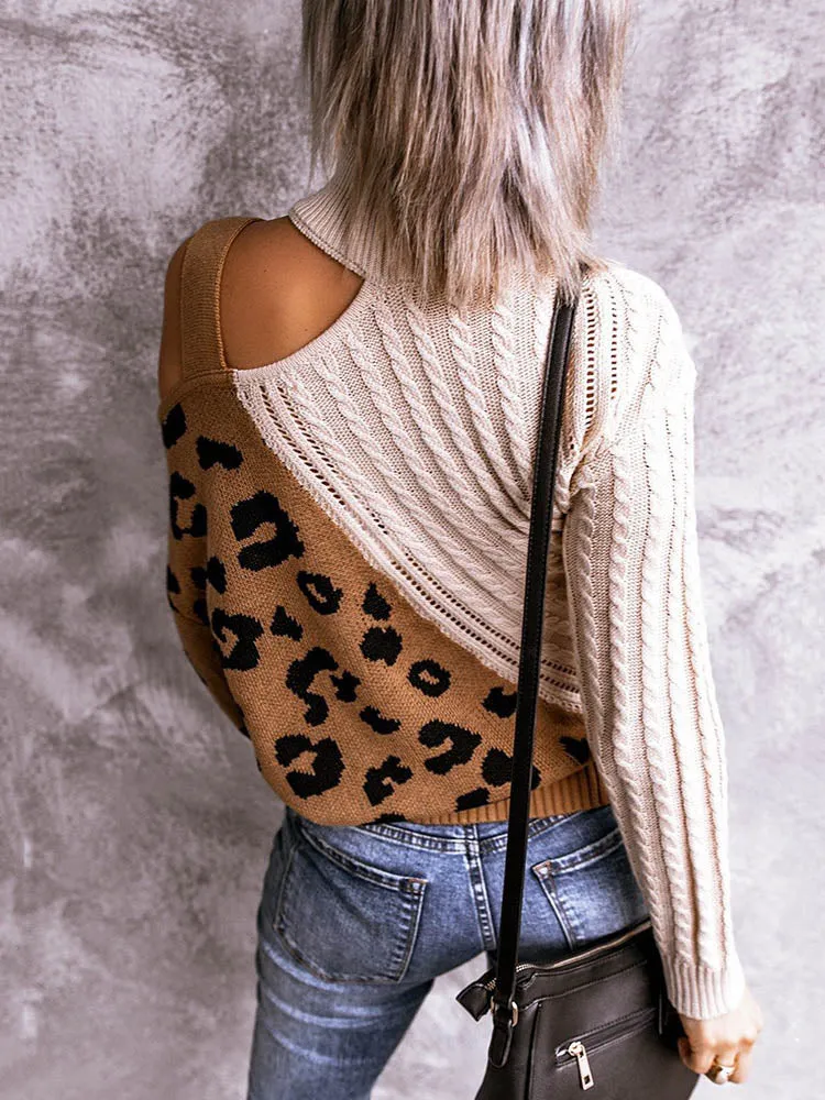 Leopard Print Graceful Crop Hoodie