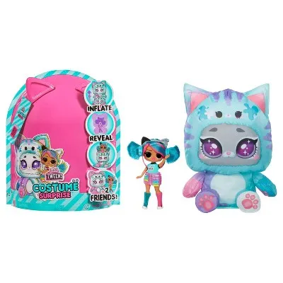 L.O.L. Surprise! Tweens Costume Surprise Emma Emo Fashion Doll with Inflatable Teal Kitty Costume and Multiple Surprises, Ages 4 