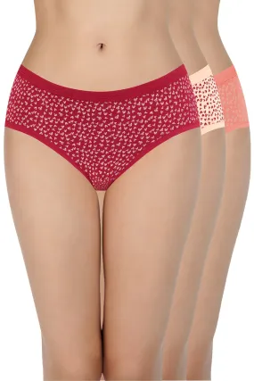 Low Rise Print Hipster Panties (Pack of 3)