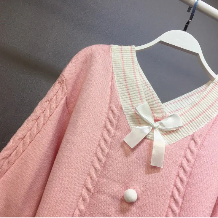 Macaron Colored Crop Top Sweater