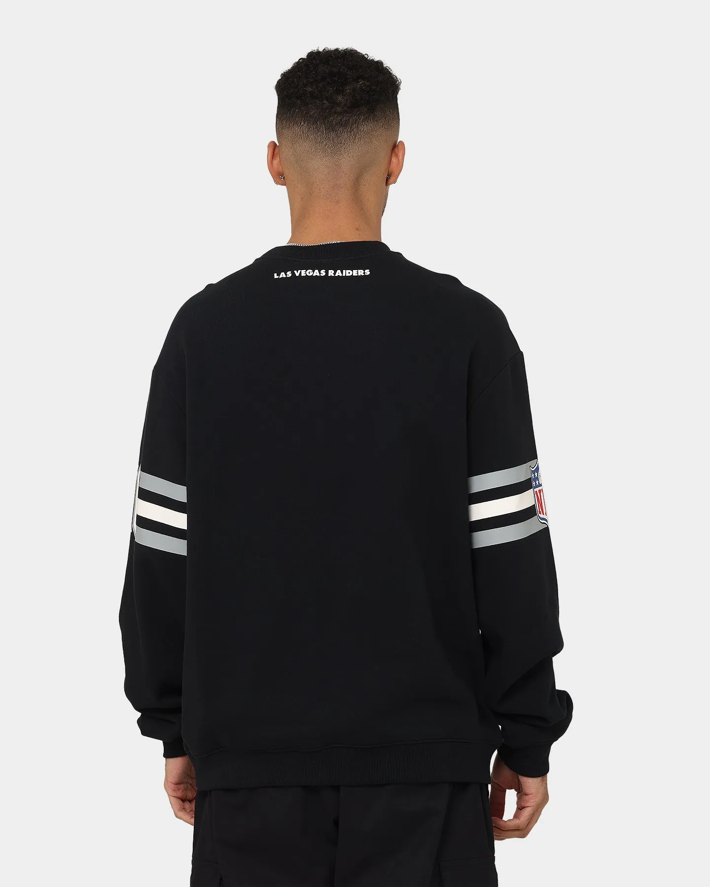 Majestic Athletic Las Vegas Raiders Champion Arch Stripe Crewneck Faded Black