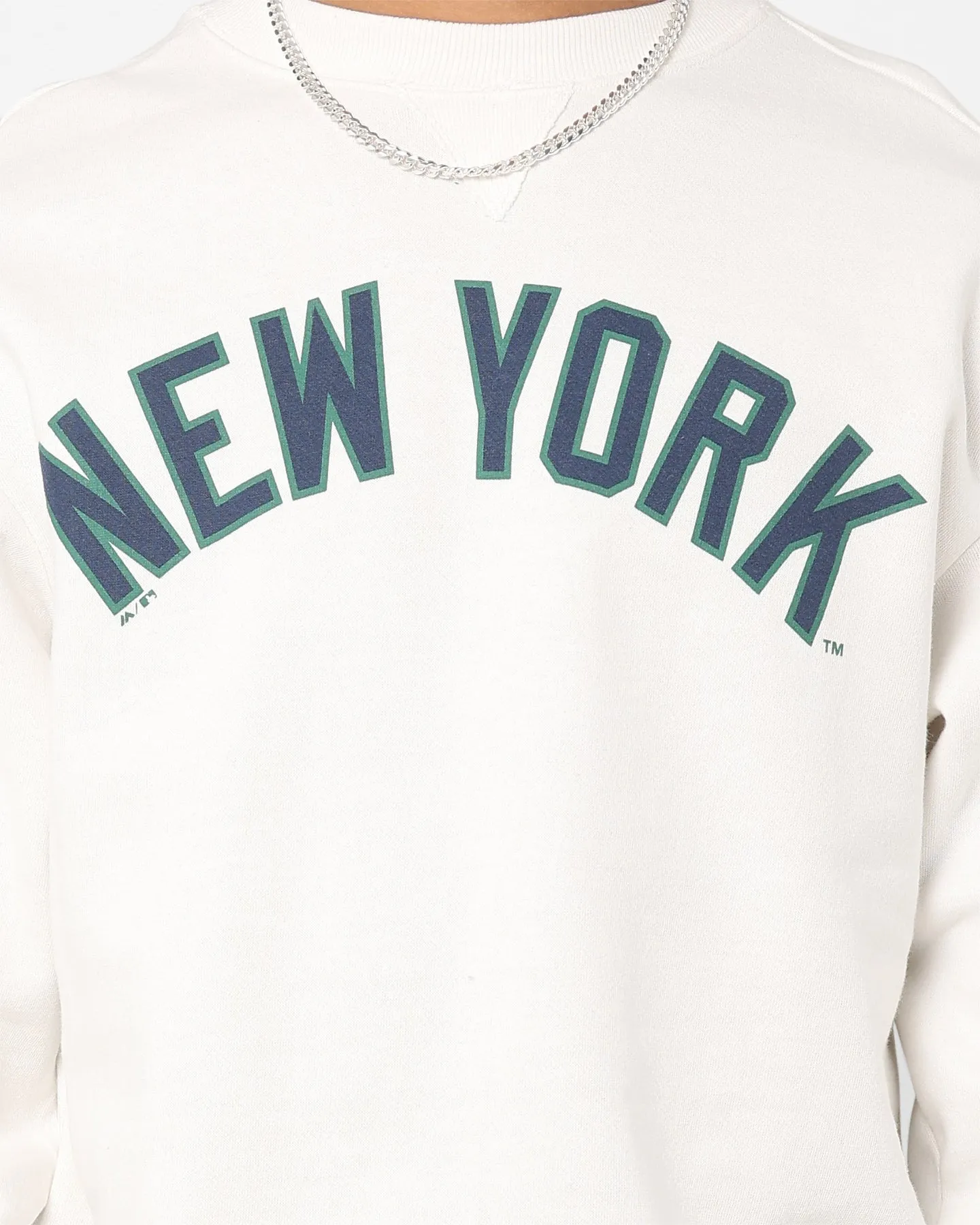 Majestic Athletic New York Yankees Heritage Crewneck Optic White