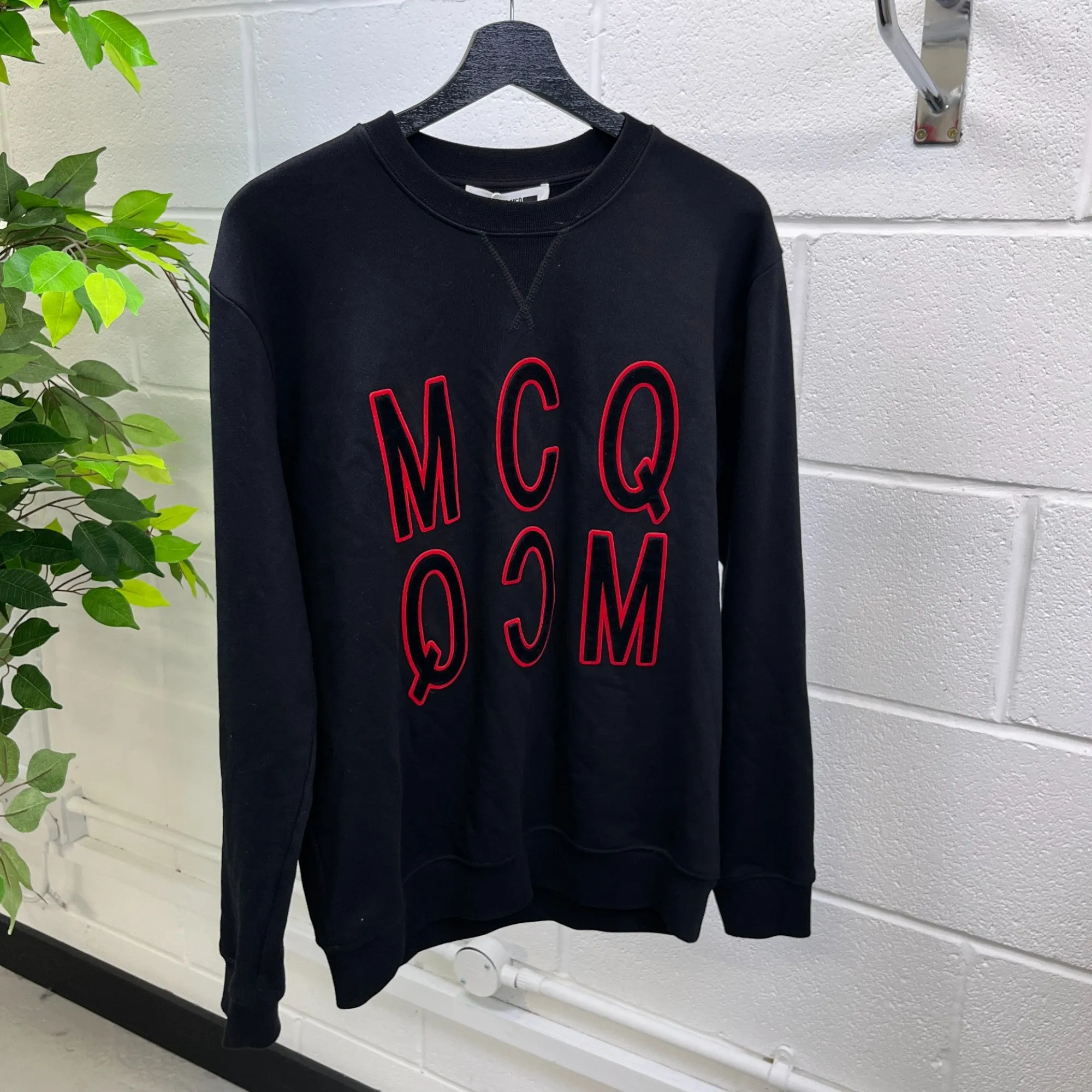 Men's Mcq Logo Jumper Black Size S