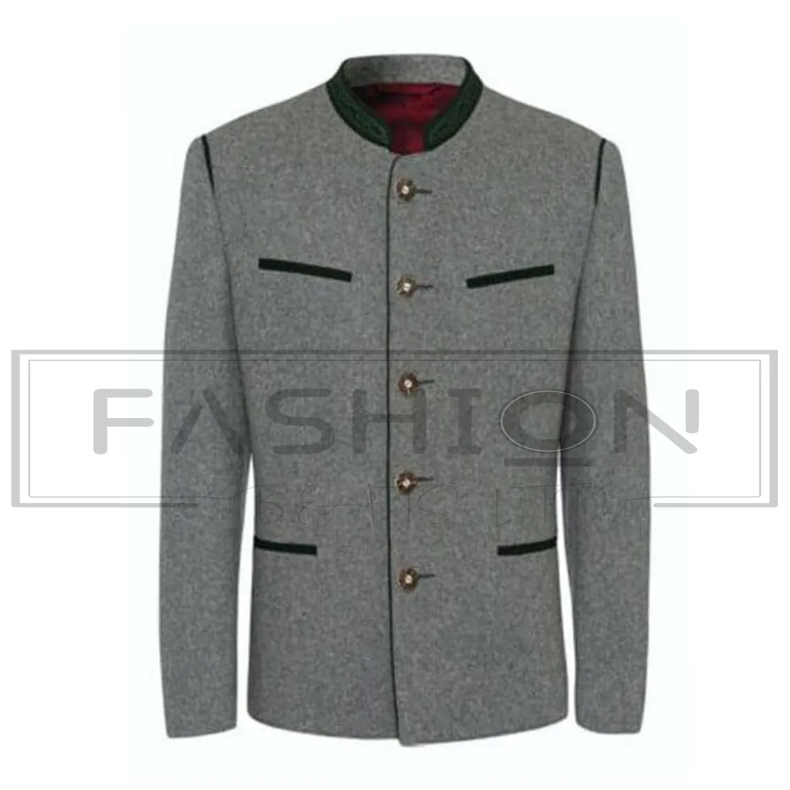 Men's traditional jacket Stachus grey for the Oktoberfest or folk festival in Bavaria Custom made German Trachten Jacket for men