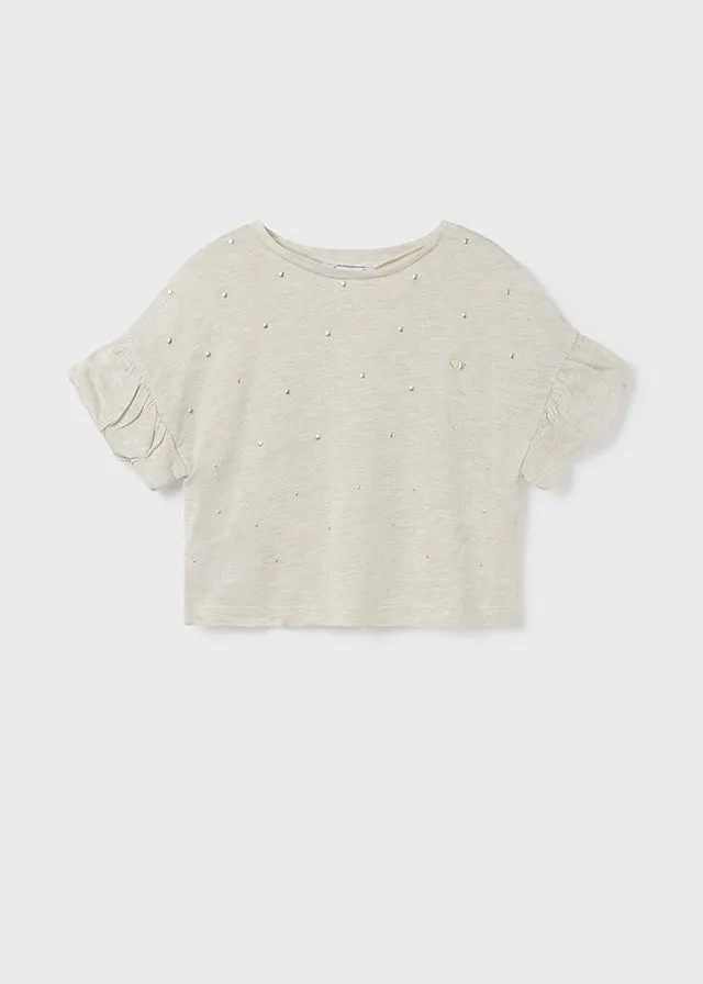 Metallic Polka Dot Flutter Tee