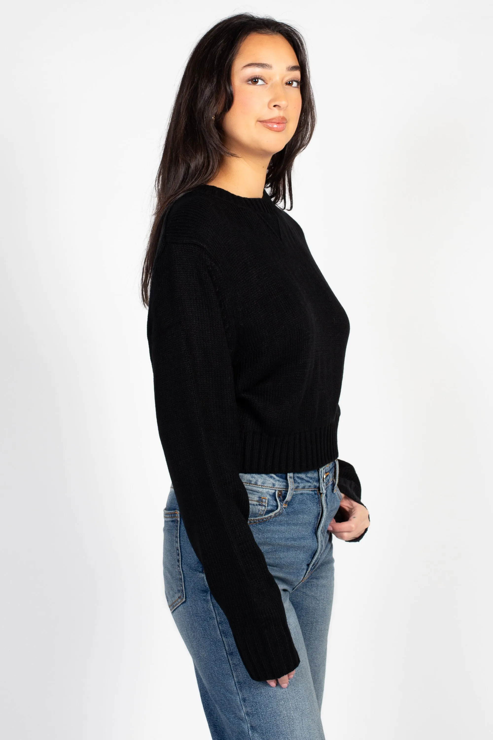 Mila Ribbed Crew Neck Sweater