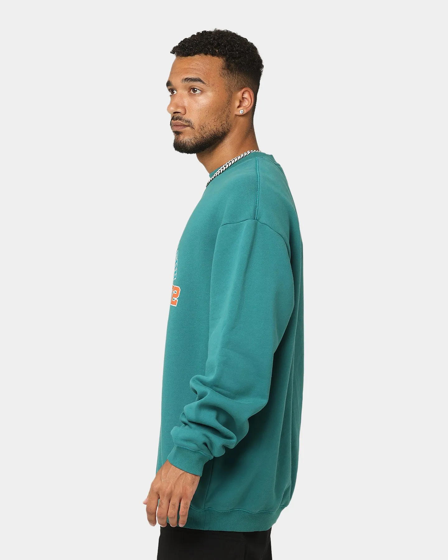 Mitchell & Ness Miami Dolphins Perfect Season Crewneck Faded Teal