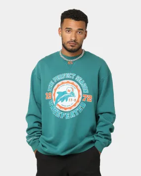 Mitchell & Ness Miami Dolphins Perfect Season Crewneck Faded Teal