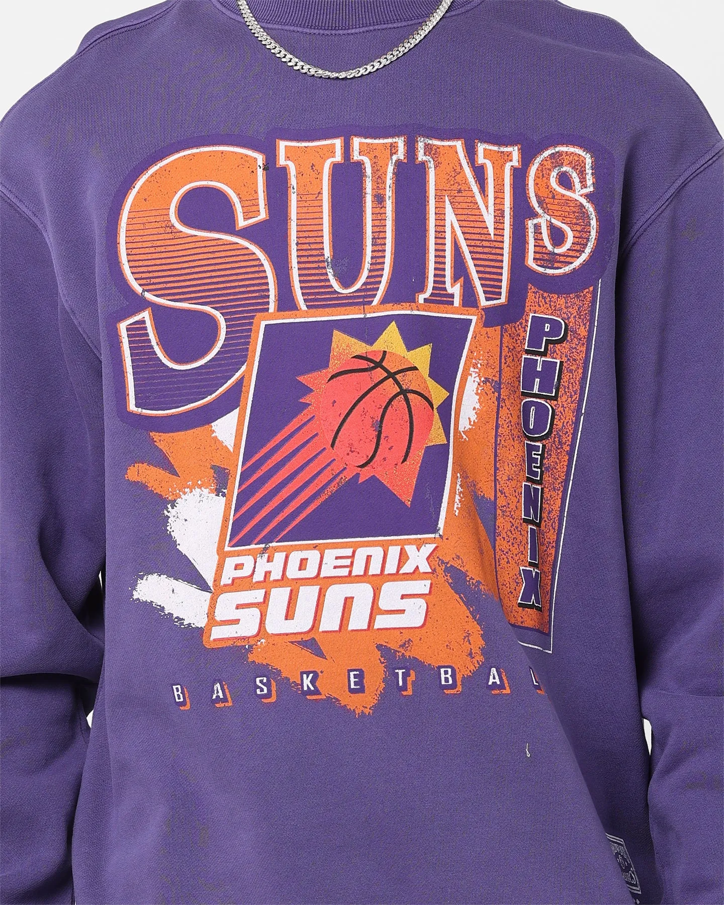 Mitchell & Ness Phoenix Suns Paintbrush Crewneck Purple