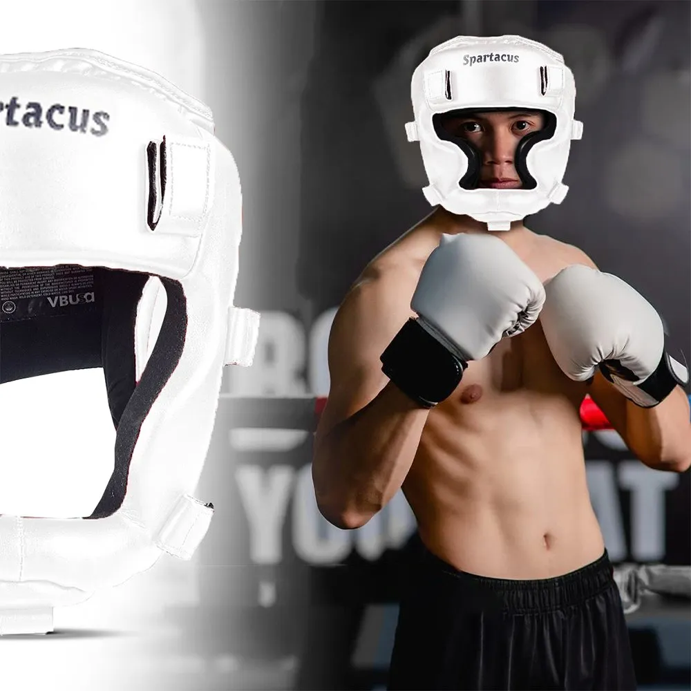 MMA BOXING HEADGEAR WITH REMOVABLE GRILL