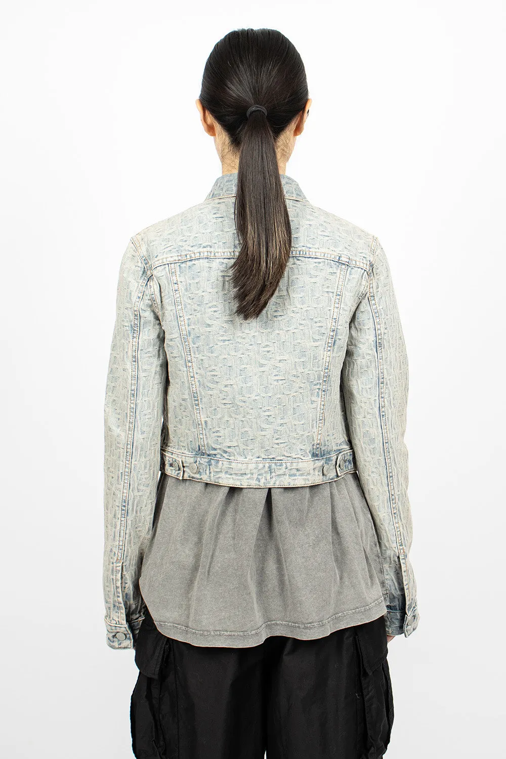 Monogram Denim Jacket Blue/Beige